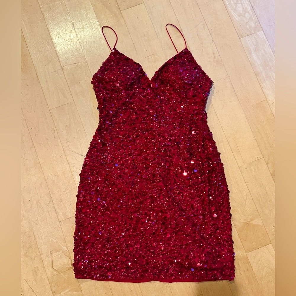 SWIFTIES Adrianna Papell Petite 8 sequin dress